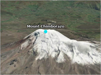 Beschriftung "Mount Chimborazo"