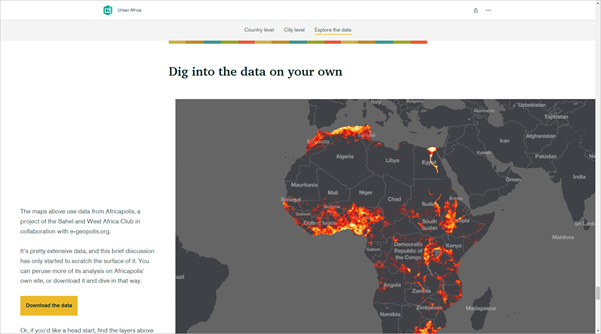 Abschnitt "Dig into the data on your own" in der Story