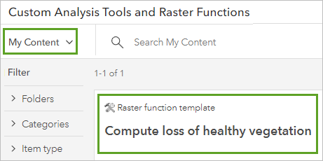 Retrieve the raster function template.