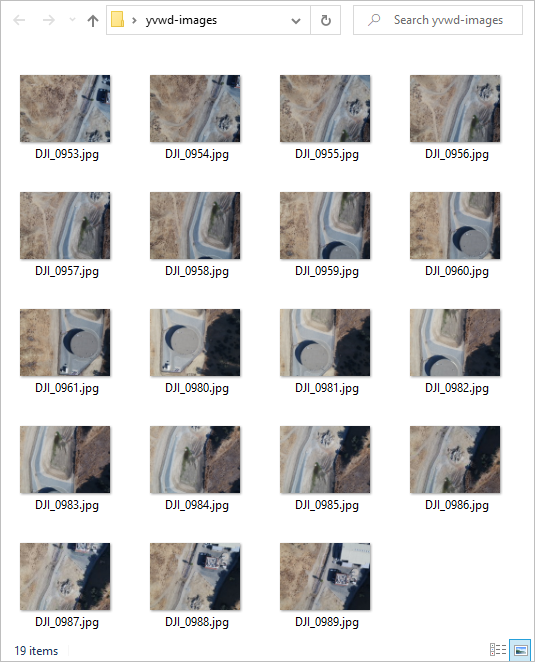 Folder containing drone images