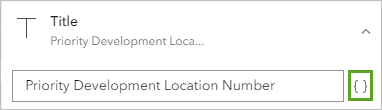 Add Field Name button in Pop-up Title properties