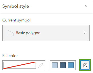 Fill properties in symbol window