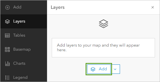 Add button in the Layers pane