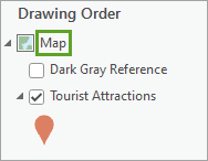 Map in Contents pane