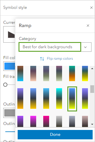 Best color ramps for dark backgrounds.