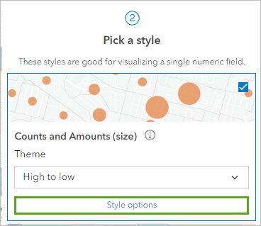 Counts and Amounts (Size) style option