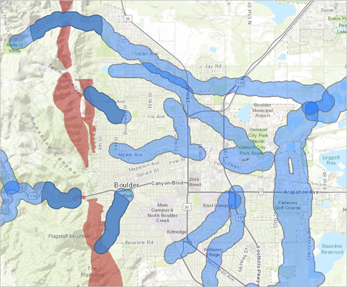 City of Boulder landslide risk
