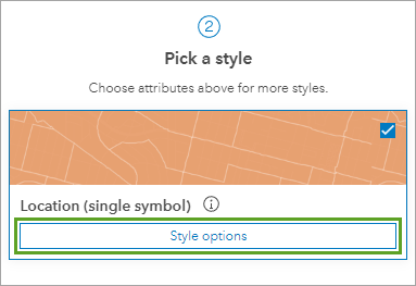 Style options button