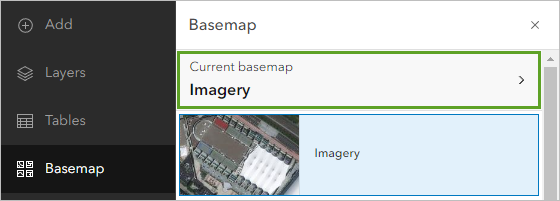 Current basemap option