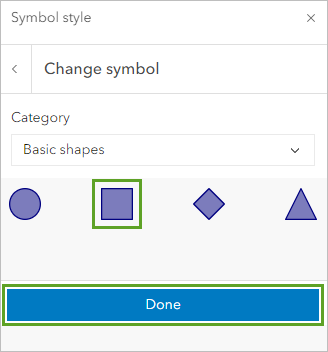Square symbol in Basic shapes category