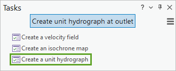 Create a unit hydrograph task