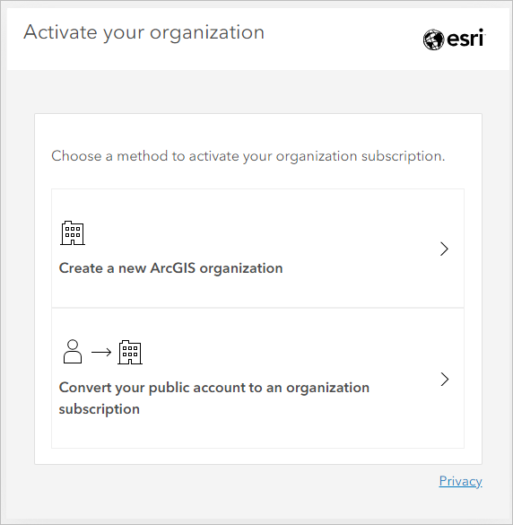 Activate your organization page