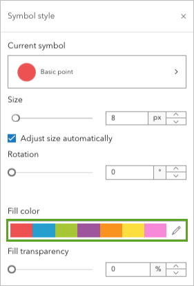 On Symbol style pane, select current color ramp