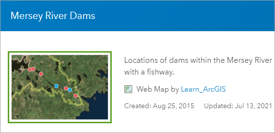 Vista en miniatura del mapa Mersey River Dams