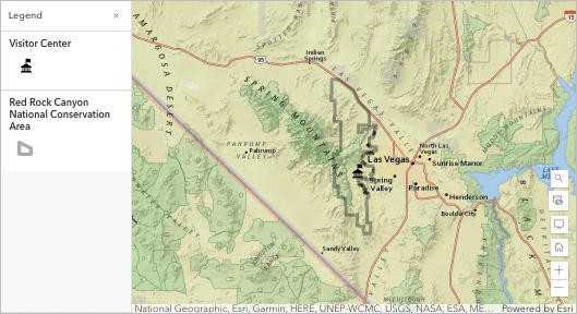 Mapa Senderismo en Red Rock Canyon