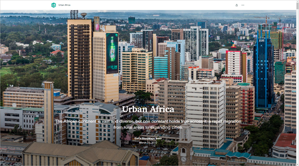 Imagen de portada de la historia Urban Africa