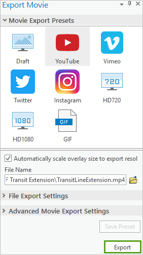 Exportar vídeo