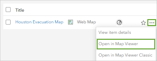 Ouvrir dans Map Viewer