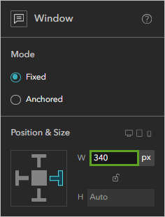 Breite auf 340 Pixel festgelegt