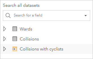 In "Collisions with cyclists" umbenanntes Ergebnis-Dataset