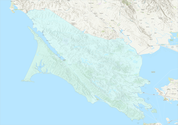 Marin County auf der Karte
