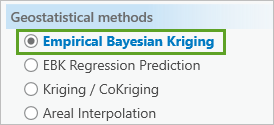 Geostatistische Methode "Emperical Bayesian Kriging"