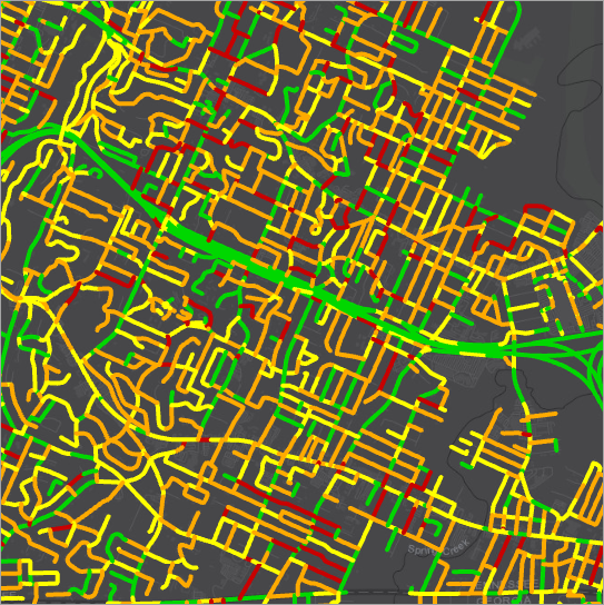 Layer "Routing_ND" auf der Karte