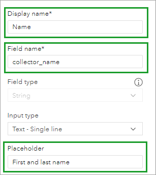 Eigenschaften des Elements "Collector name"