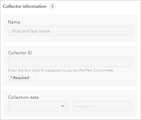 Gruppe "Collector information"