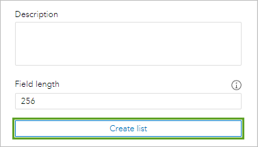 Schaltfläche "Liste erstellen"