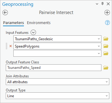 Parameter des Werkzeugs "Überschneiden (Intersect)"