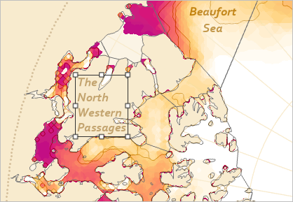 Beschriftung "The North Western Passages" auf der Victoria-Insel