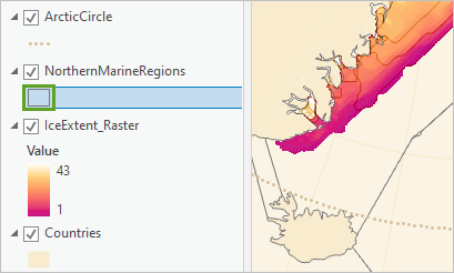 Symbol für den Layer "NorthernMarineRegions"