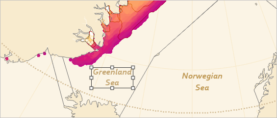 Beschriftung "Greenland Sea"