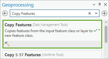 Werkzeug "Features kopieren" im Bereich "Geoverarbeitung"