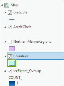 Symbol für den Layer "Countries"