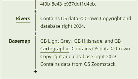 Attribuierungstext für "Basemap"