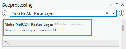 Werkzeug "NetCDF-Raster-Layer erstellen" suchen und öffnen