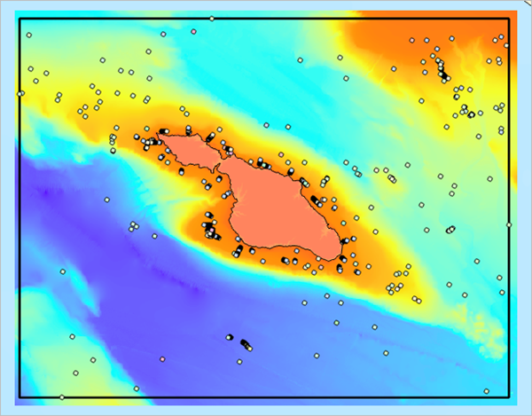 Layer "CatalinaBathymetry" mit aktualisierter Symbolisierung