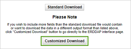 Schaltfläche "Customized Download"