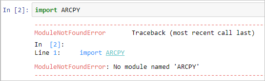 Fehler bei der Ausführung von "import ARCPY"