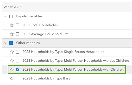 Variable "2023 Households by Type: Multi-Person Households with Children"