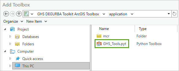 Toolbox "GHS_Tools"