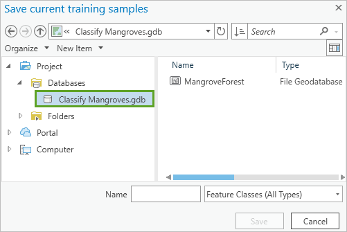 Eine Geodatabase auswählen