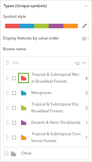 Symbol für "Tropical & Subtropical Moist Broadleaf Forests"