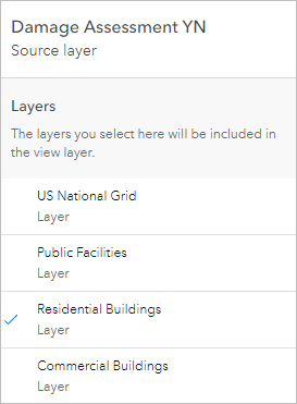 "Residential Buildings" ist der einzige ausgewählte Layer
