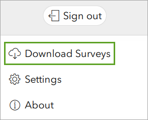 Schaltfläche "Surveys herunterladen"