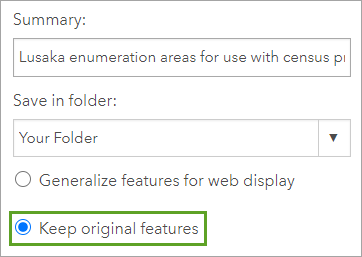 Option "Original-Features beibehalten"