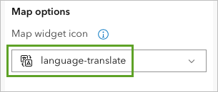Option "language-translate" für den Parameter "Symbol für das Widget "Karte""