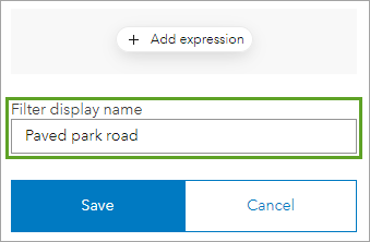 Parameter "Anzeigename des Filters"